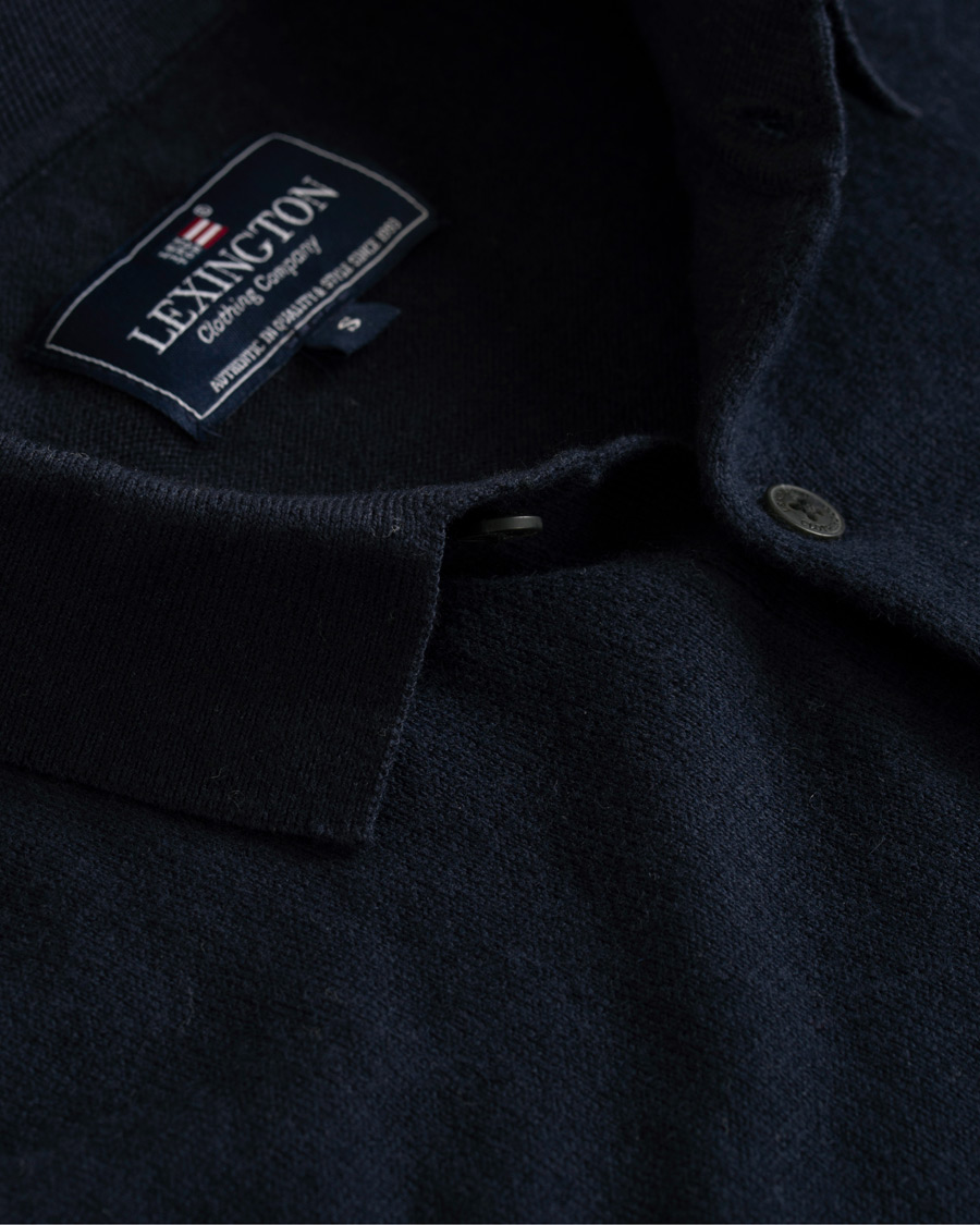 Herre | Gensere | Lexington | Riley Knitted Rugger Deep Marine Blue