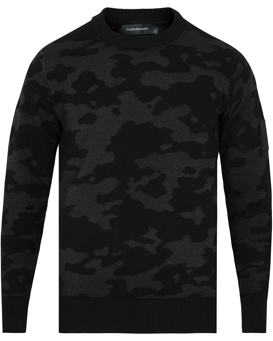 Herre | Gensere | Peak Performance | Fus Camo Crew Neck Black