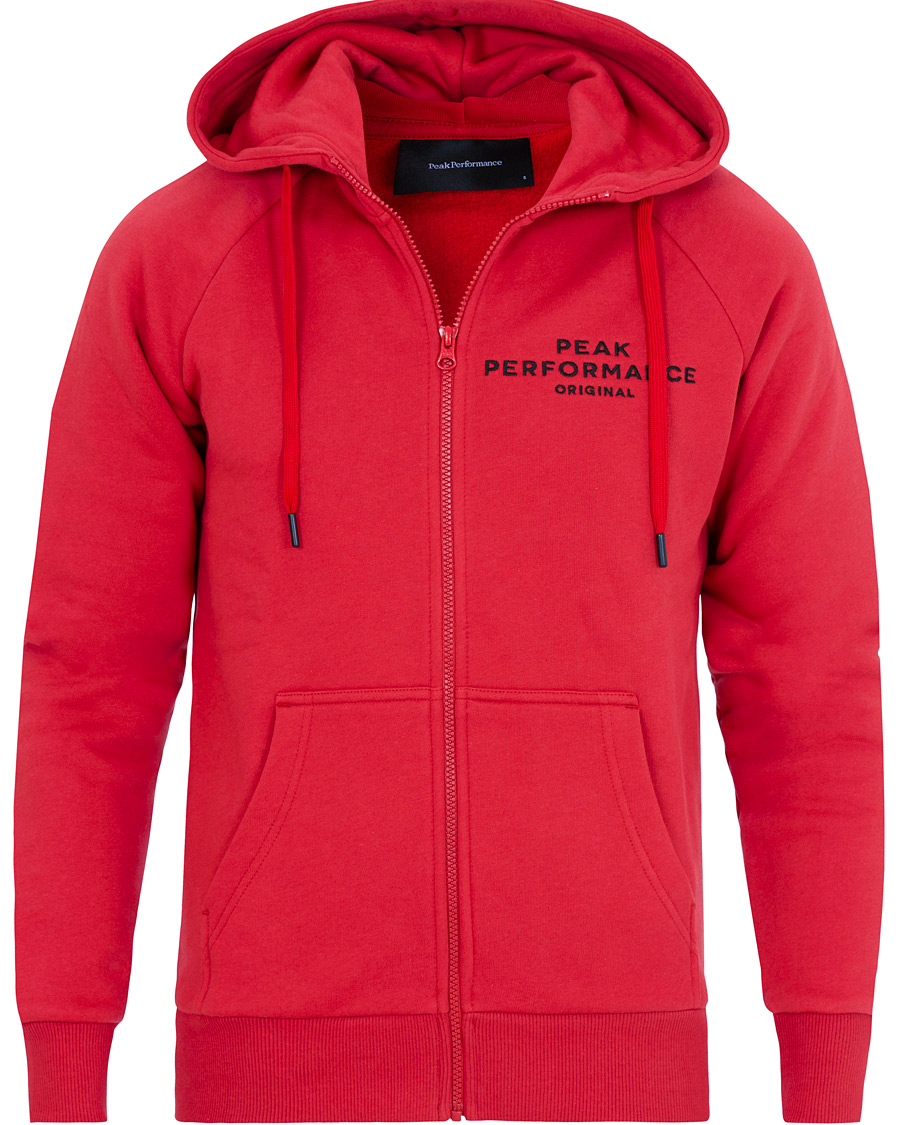 Herre | Gensere | Peak Performance | Logo Zip Hoodie Red