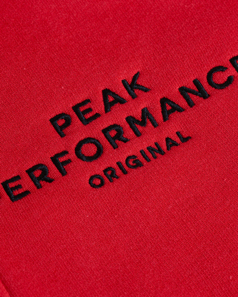 Herre | Gensere | Peak Performance | Logo Zip Hoodie Red