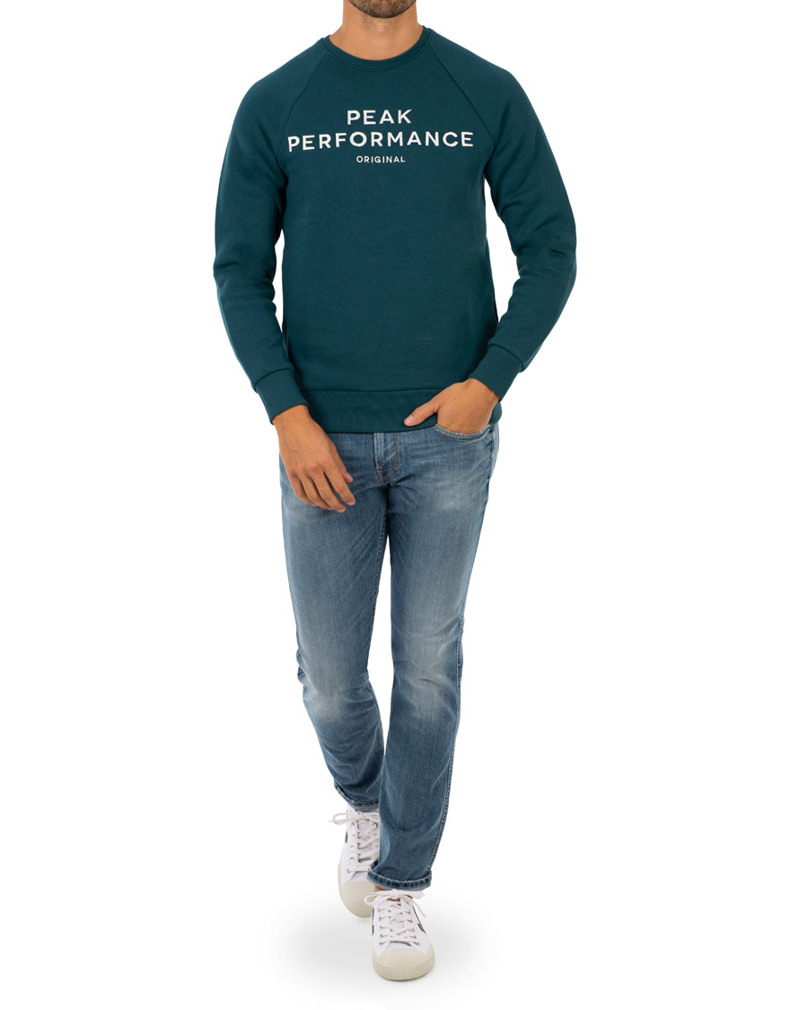 Herre | Gensere | Peak Performance | Logo Crew Neck Sweatshirt Teal Extreme