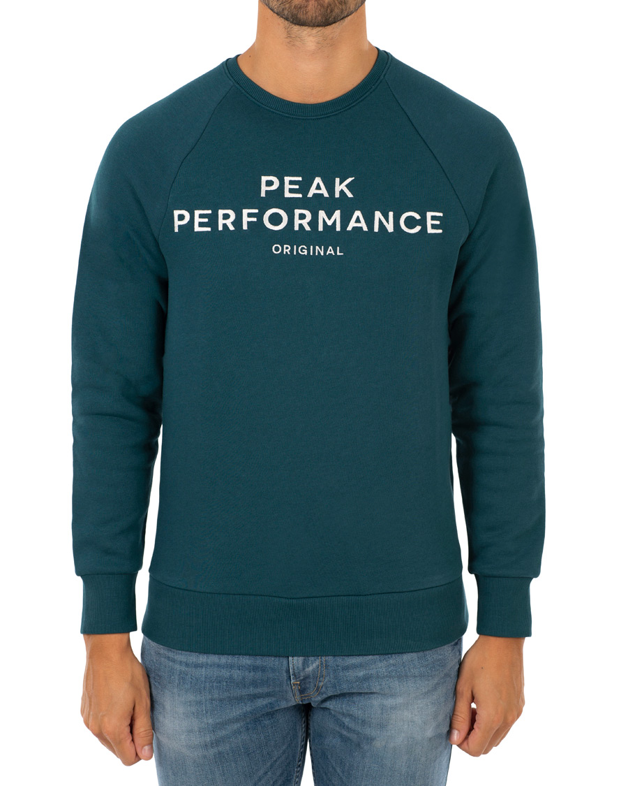 Herre | Gensere | Peak Performance | Logo Crew Neck Sweatshirt Teal Extreme