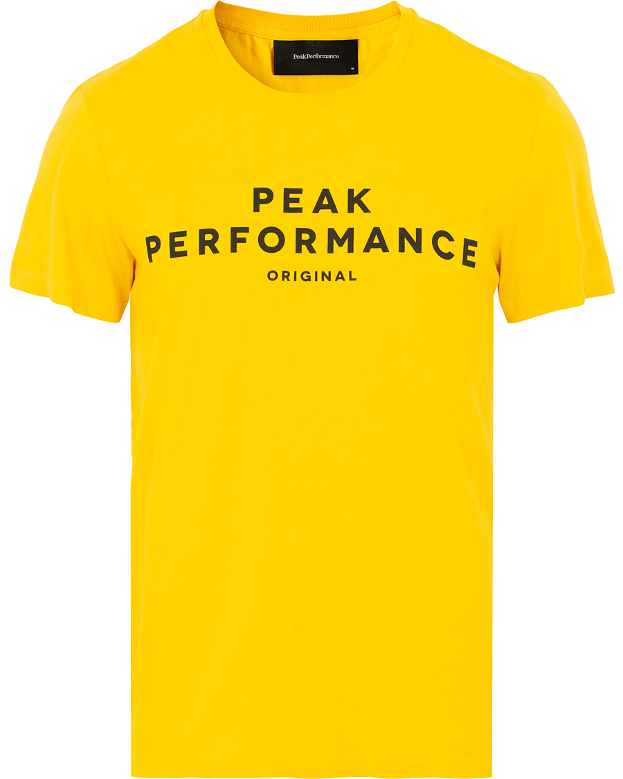 Herre | T-Shirts | Peak Performance | Logo Crew Neck Tee Dessert Yellow
