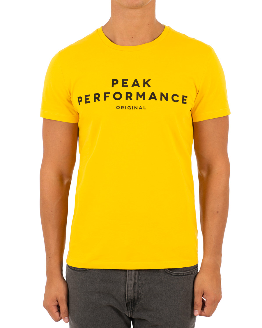Herre | T-Shirts | Peak Performance | Logo Crew Neck Tee Dessert Yellow