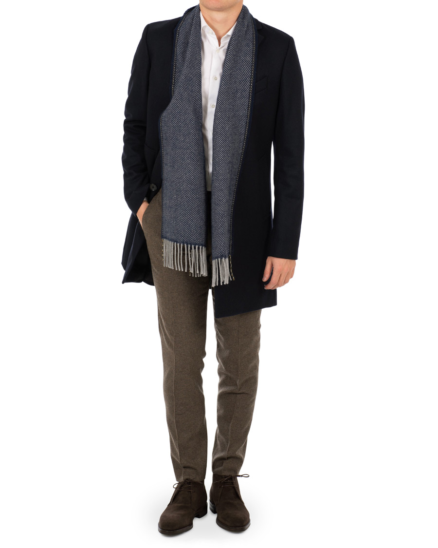 Herre | Jakker | J.Lindeberg | Wolger Compact Melton Coat Navy
