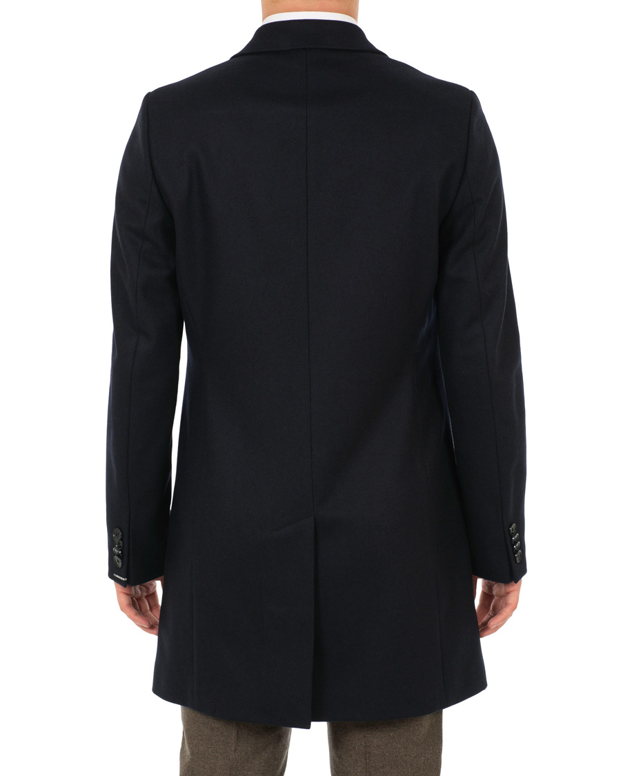 Herre | Jakker | J.Lindeberg | Wolger Compact Melton Coat Navy