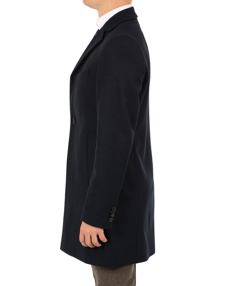 Herre | Jakker | J.Lindeberg | Wolger Compact Melton Coat Navy