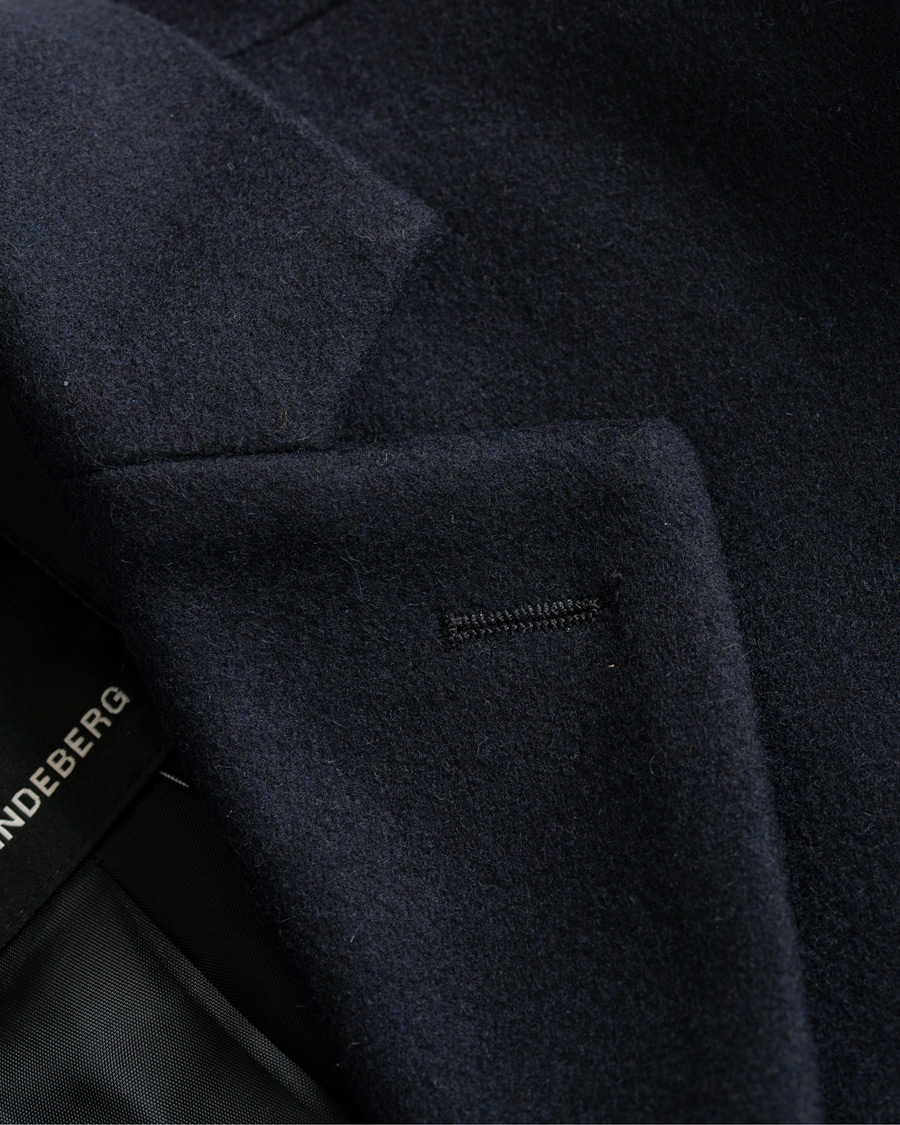 Herre | Jakker | J.Lindeberg | Wolger Compact Melton Coat Navy