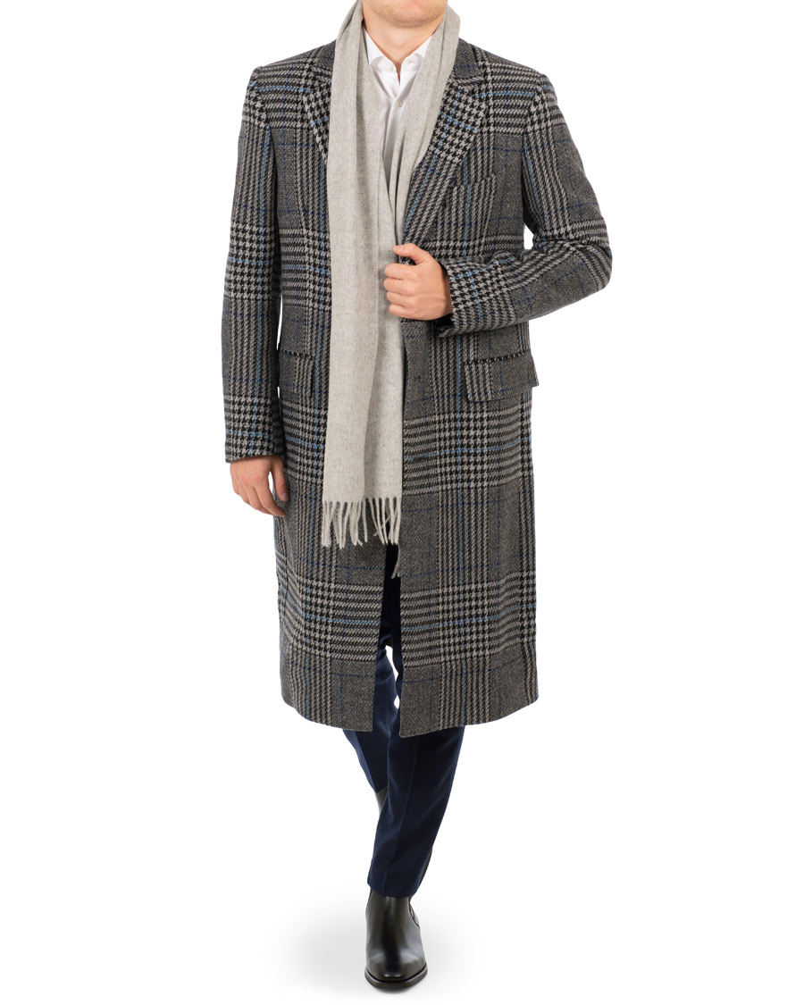 Herre | Jakker | J.Lindeberg | James Wool Prince of Wales Coat Wonder Blue