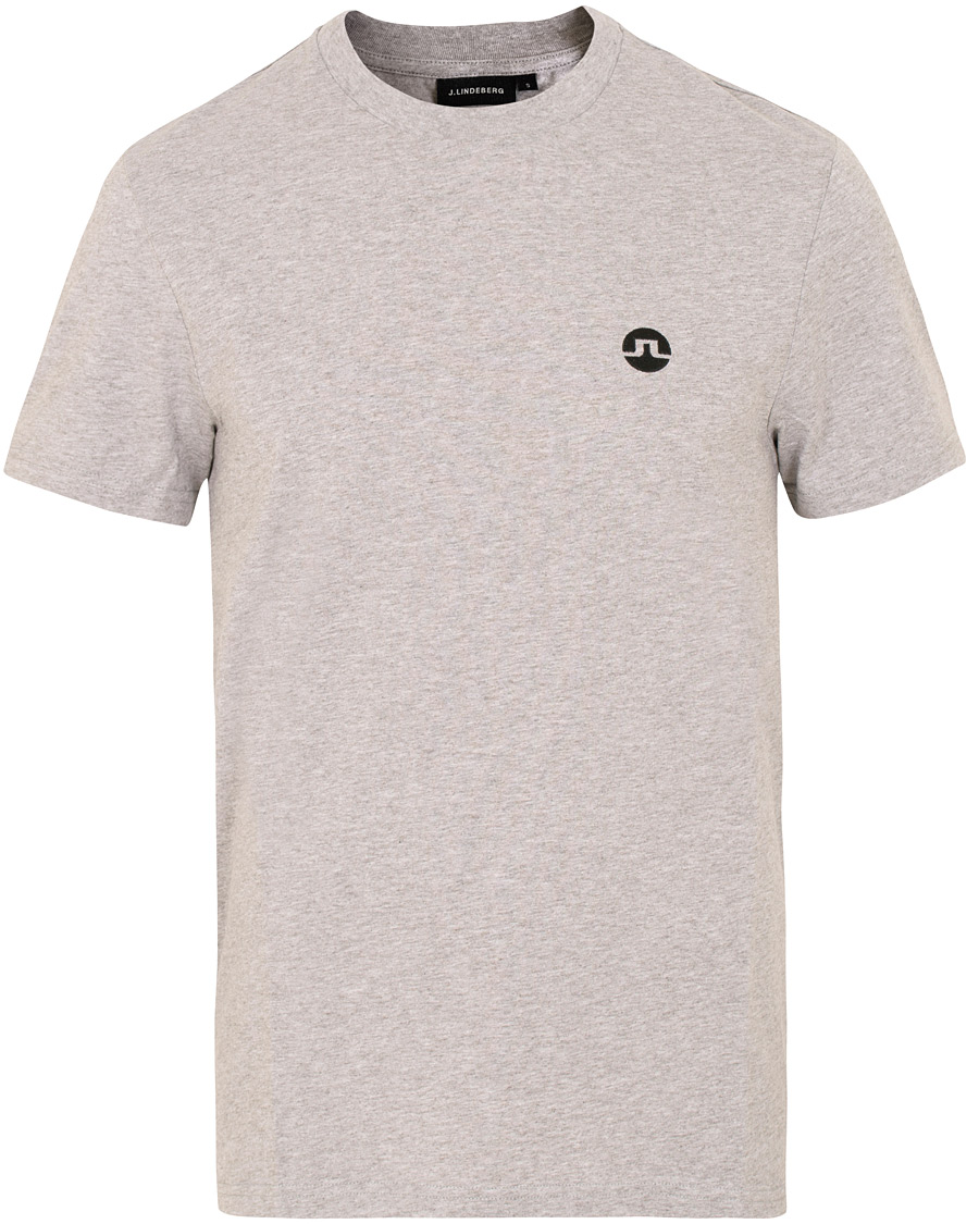 Herre | T-Shirts | J.Lindeberg | Bridge Crew Neck Tee Grey