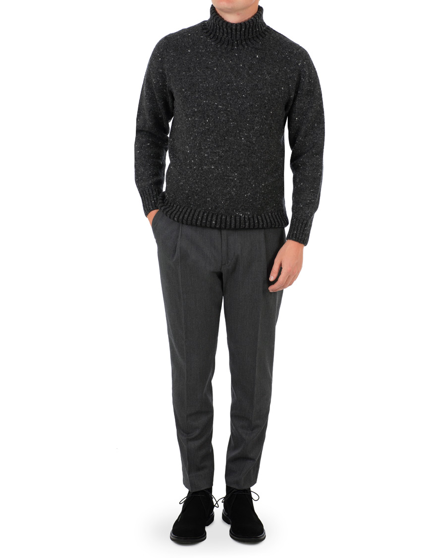 Herre | Bukser | J.Lindeberg | Mike Pleated Trousers Grey Melange