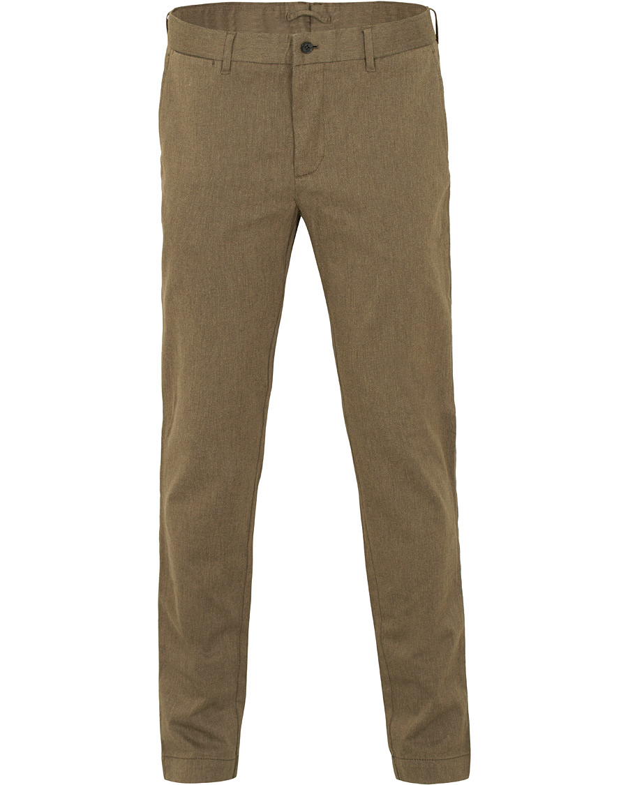 Herre | Bukser | J.Lindeberg | Chaze Flannel Twill Trousers Olive