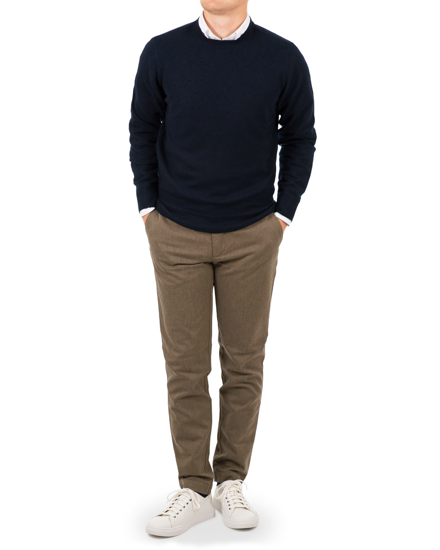 Herre | Bukser | J.Lindeberg | Chaze Flannel Twill Trousers Olive