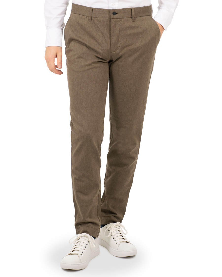 Herre | Bukser | J.Lindeberg | Chaze Flannel Twill Trousers Olive