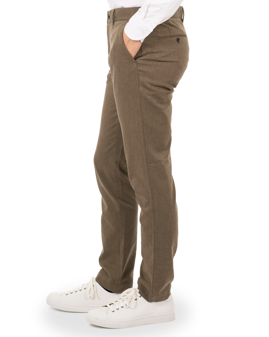 Herre | Bukser | J.Lindeberg | Chaze Flannel Twill Trousers Olive