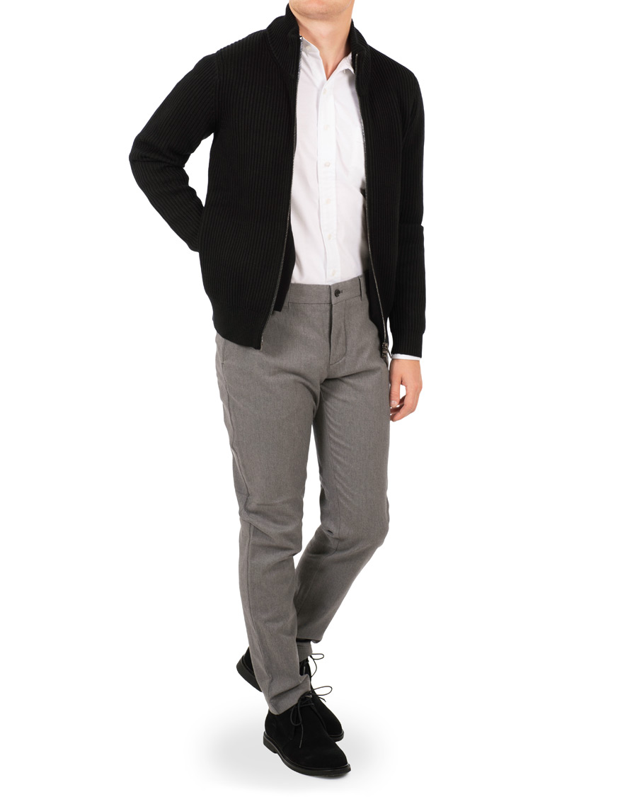 Herre | Bukser | J.Lindeberg | Chaze Flannel Twill Trousers Grey Melange