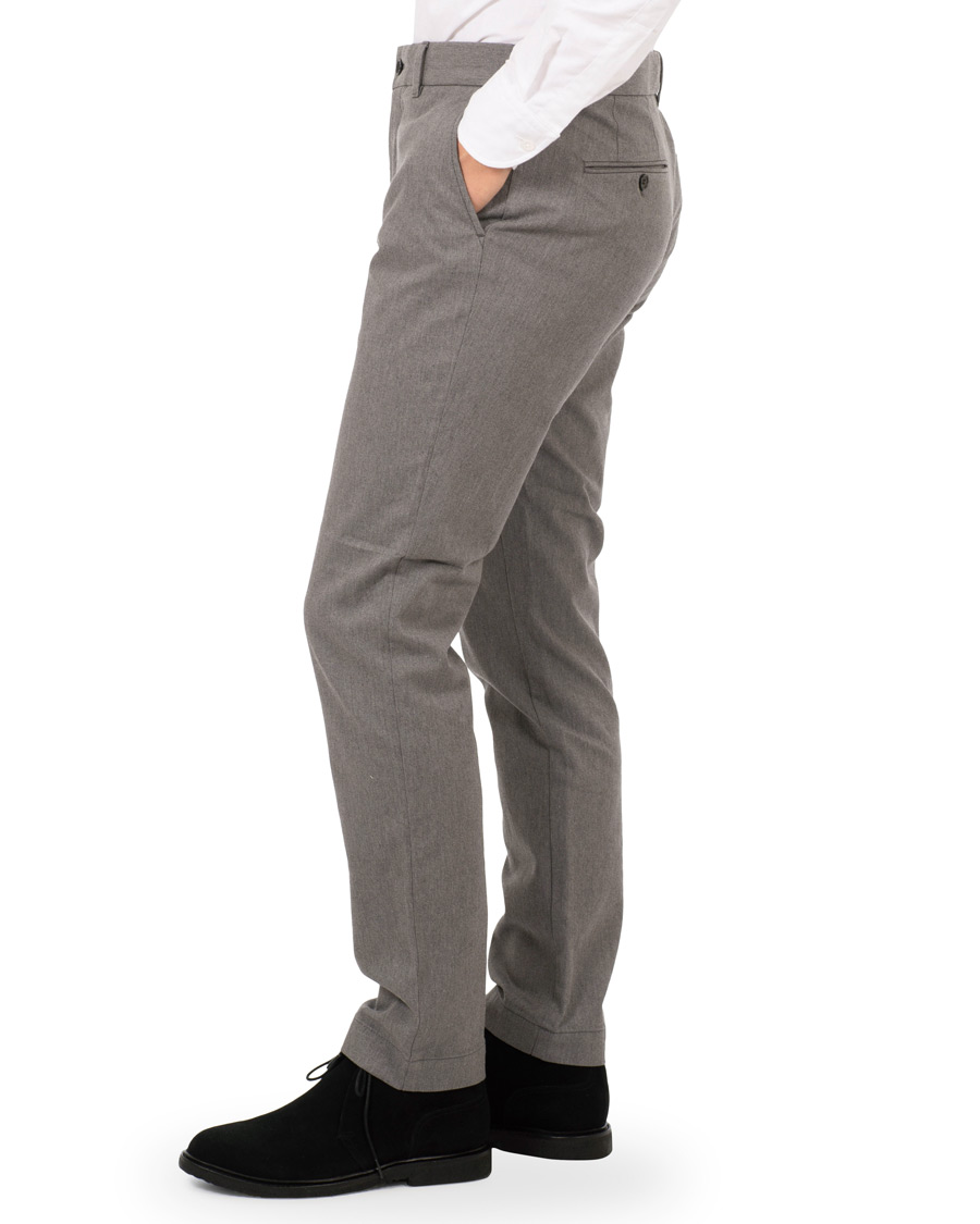 Herre | Bukser | J.Lindeberg | Chaze Flannel Twill Trousers Grey Melange