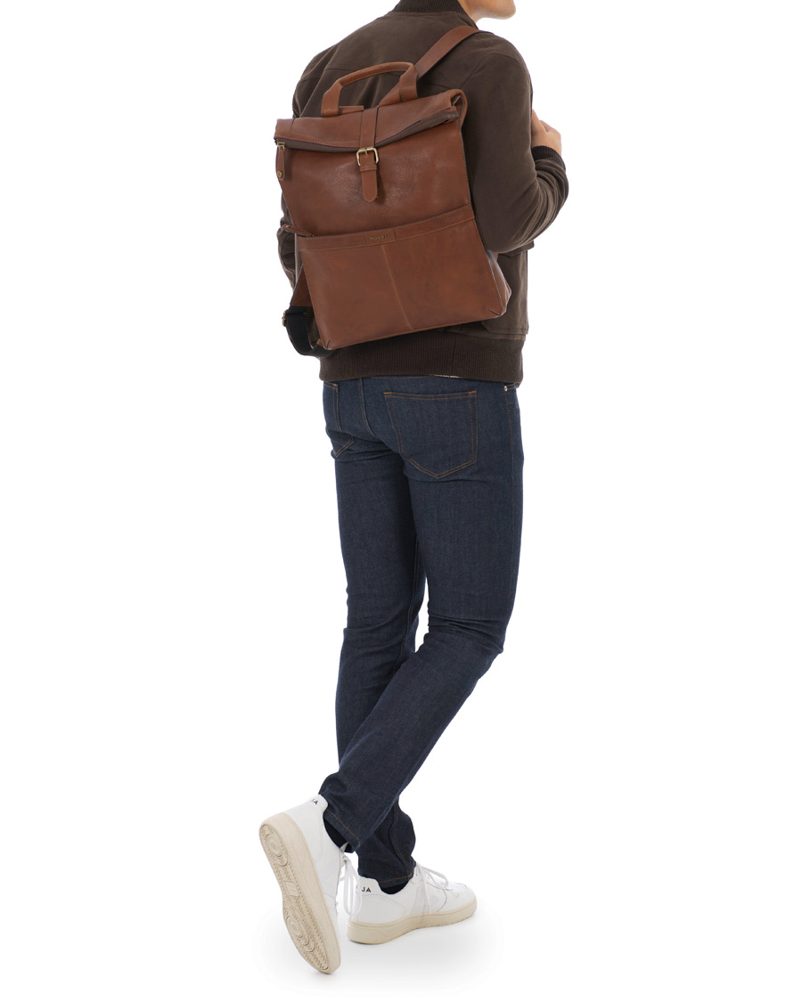 Herre | Vesker | Morris | Leather Backpack Cognac