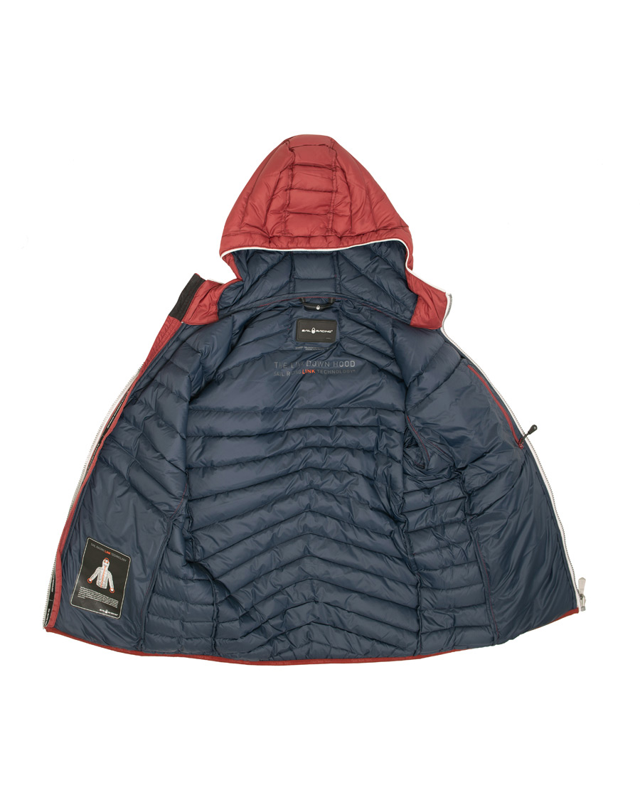 Herre | Jakker | Sail Racing | Link Down Hooded Jacket Burgundy Red