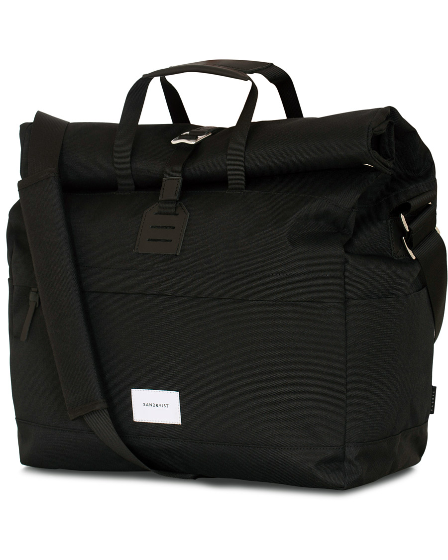 Herre | Vesker | Sandqvist | Tor Cordura Eco Made Roll Top Messenger Bag Black