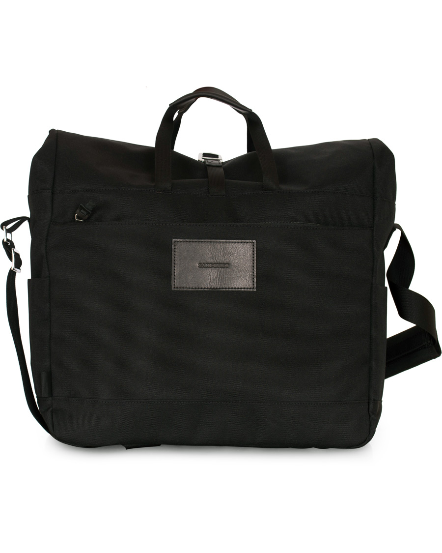Herre | Vesker | Sandqvist | Tor Cordura Eco Made Roll Top Messenger Bag Black