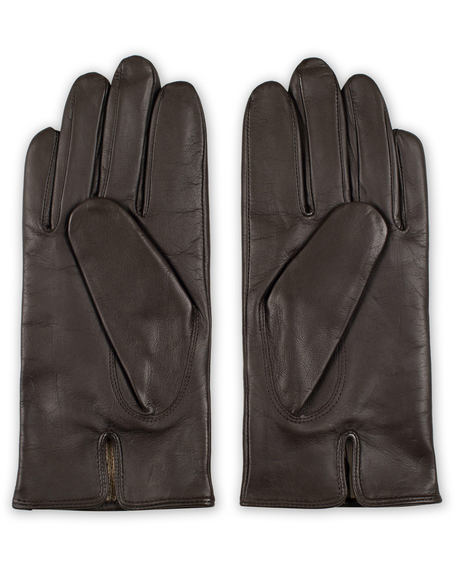 Herre | BOSS Hainz Leather Gloves Dark Brown | BOSS BLACK | BOSS Hainz Leather Gloves Dark Brown