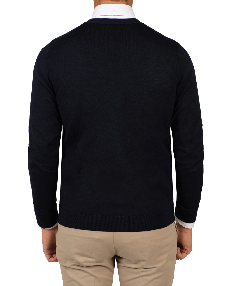Herre | Gensere | BOSS BLACK | BOSS Mardon Extra Fine Merino Cardigan Dark Navy