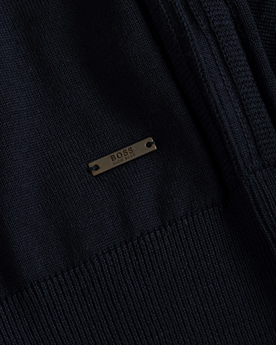 Herre | Gensere | BOSS BLACK | BOSS Mardon Extra Fine Merino Cardigan Dark Navy
