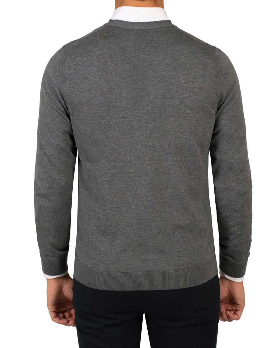 Herre | Gensere | BOSS BLACK | BOSS Mardon Extra Fine Merino Cardigan Medium Grey Melange