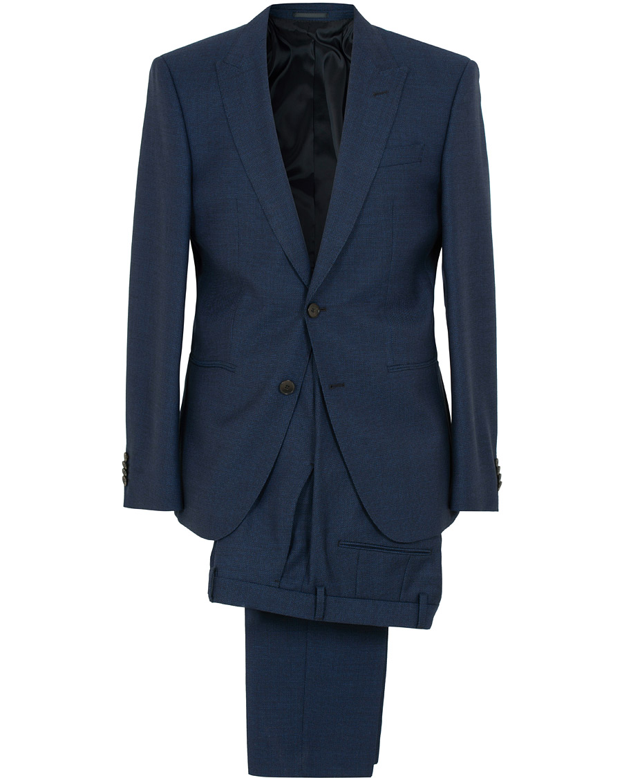 Herre | Dresser | BOSS BLACK | BOSS Helward/Gelvin Peak Lapel Wool Suit Navy