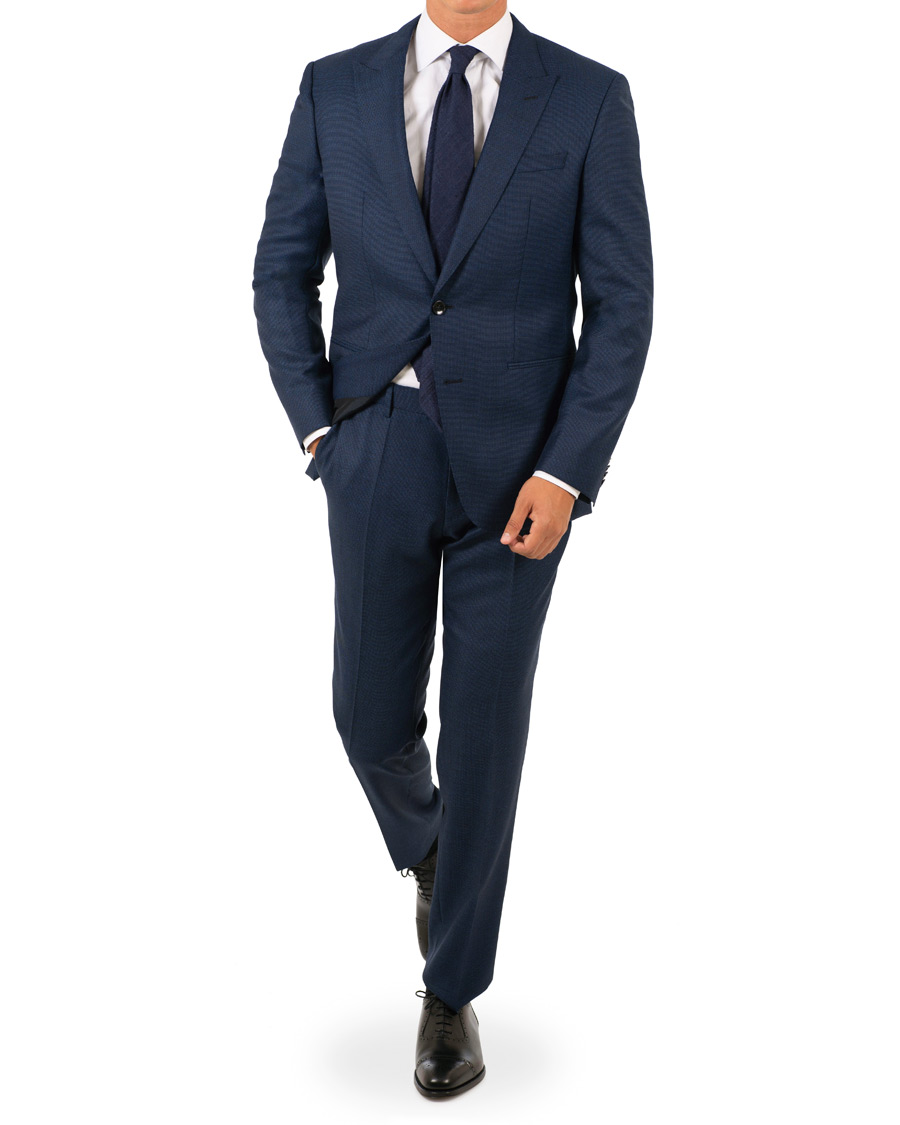 Herre | Dresser | BOSS BLACK | BOSS Helward/Gelvin Peak Lapel Wool Suit Navy