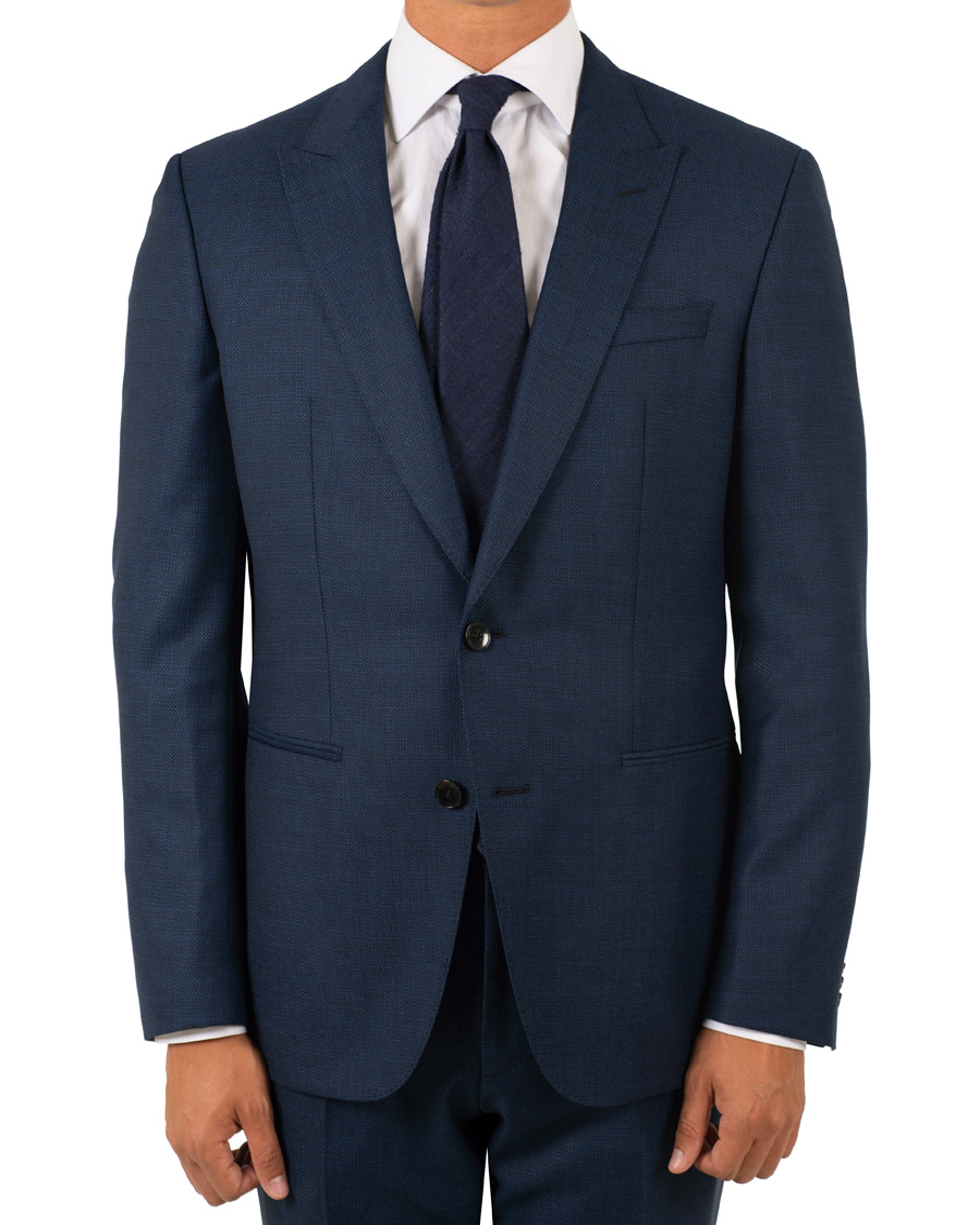 Herre | Dresser | BOSS BLACK | BOSS Helward/Gelvin Peak Lapel Wool Suit Navy