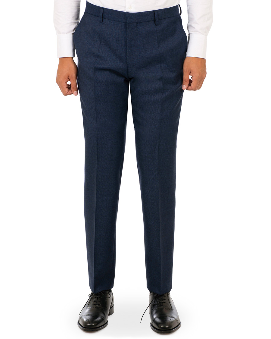 Herre | Dresser | BOSS BLACK | BOSS Helward/Gelvin Peak Lapel Wool Suit Navy