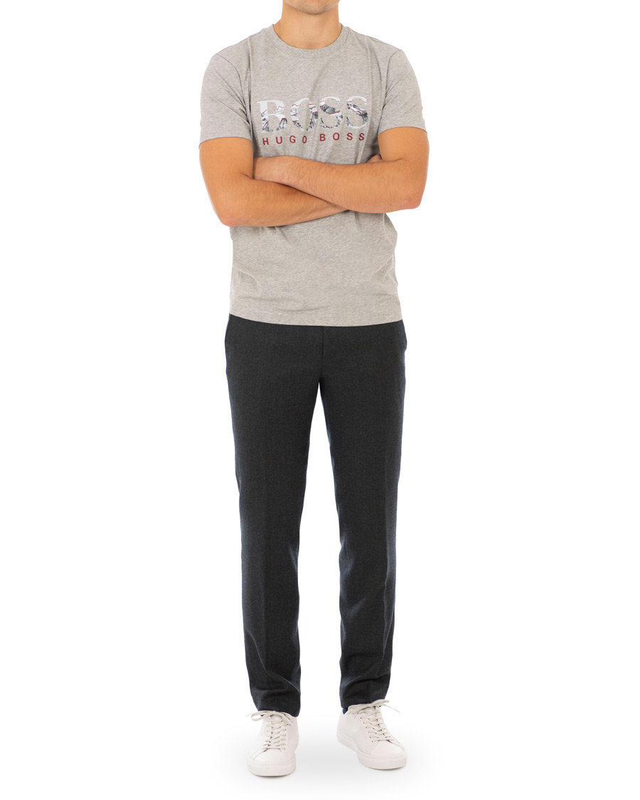 Herre | Bukser | BOSS BLACK | BOSS Gains Washable Stretch Flannel Trousers Open Grey
