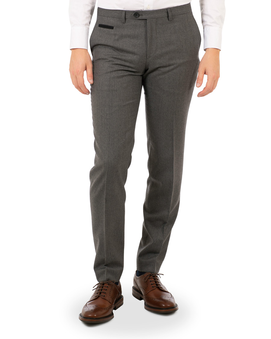 Herre | Bukser | BOSS BLACK | BOSS Wilhelm Wool Trousers Open Grey
