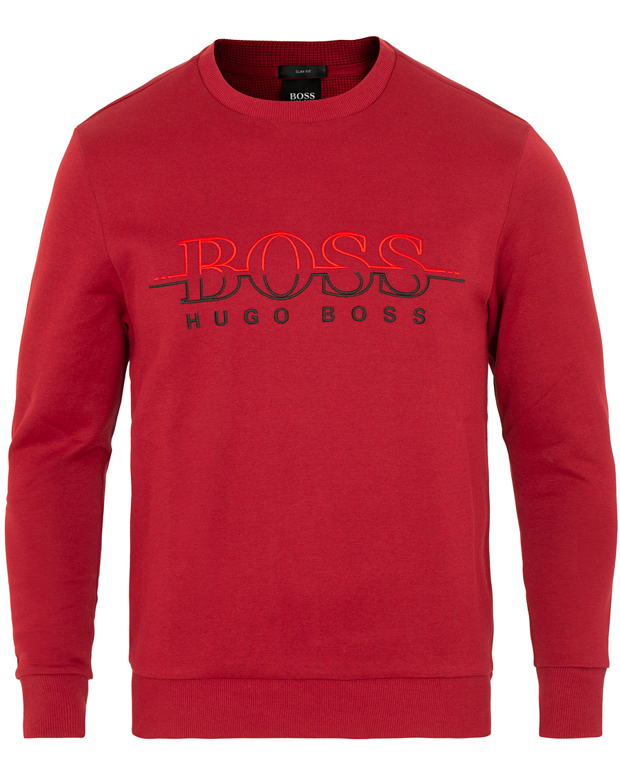 Herre | Gensere | BOSS GREEN | BOSS Athleisure Salbo Crew Neck Sweatshirt Rhubarb Red