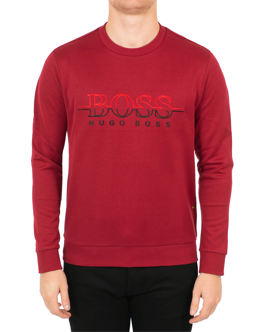 Herre | Gensere | BOSS GREEN | BOSS Athleisure Salbo Crew Neck Sweatshirt Rhubarb Red