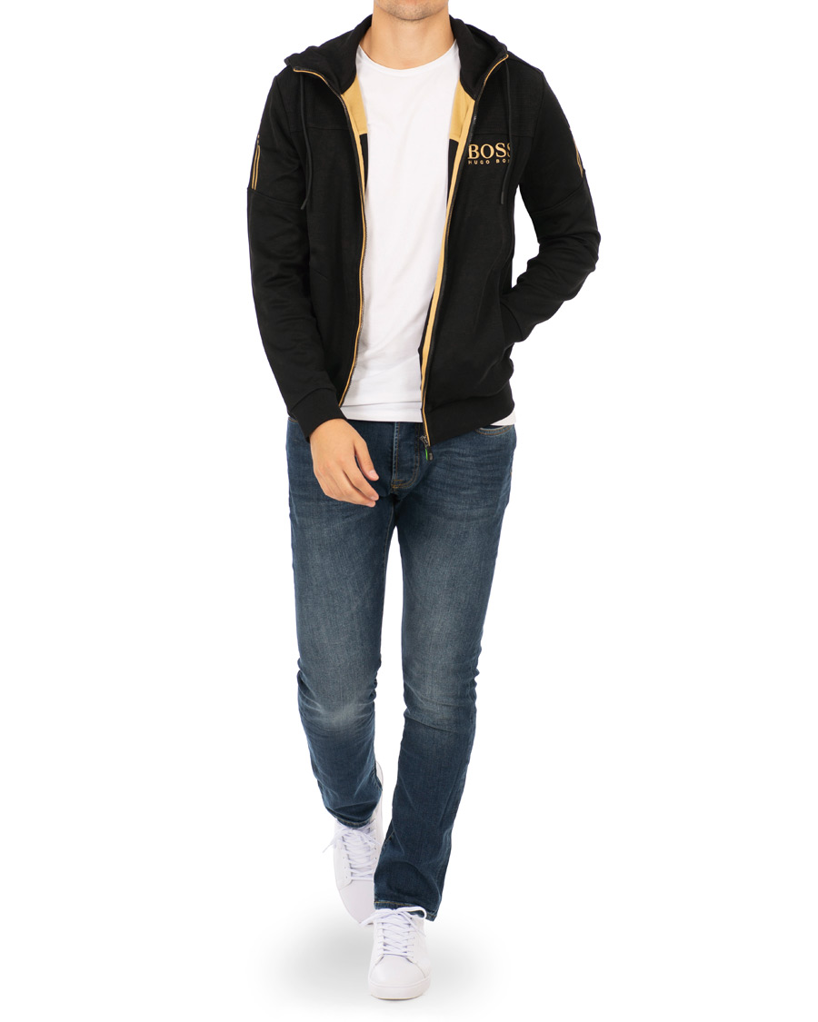 Herre | Gensere | BOSS GREEN | BOSS Athleisure Saggy Full Zip Hoodie Black