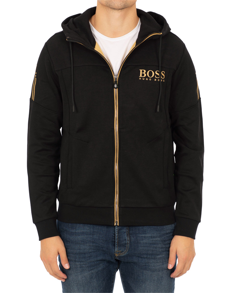 Herre | Gensere | BOSS GREEN | BOSS Athleisure Saggy Full Zip Hoodie Black