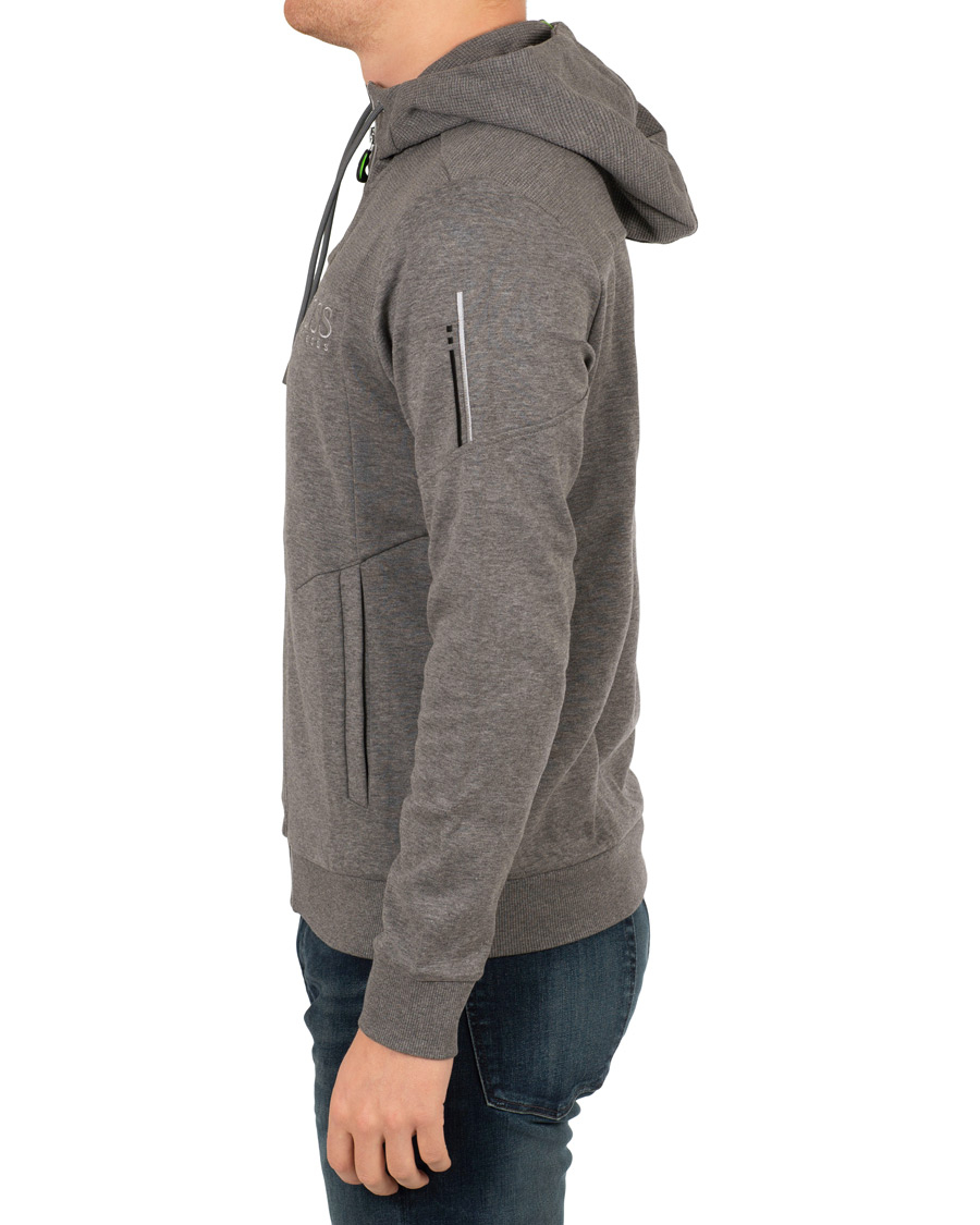 Herre | Gensere | BOSS GREEN | BOSS Athleisure Saggy Full Zip Hoodie Mid Melange