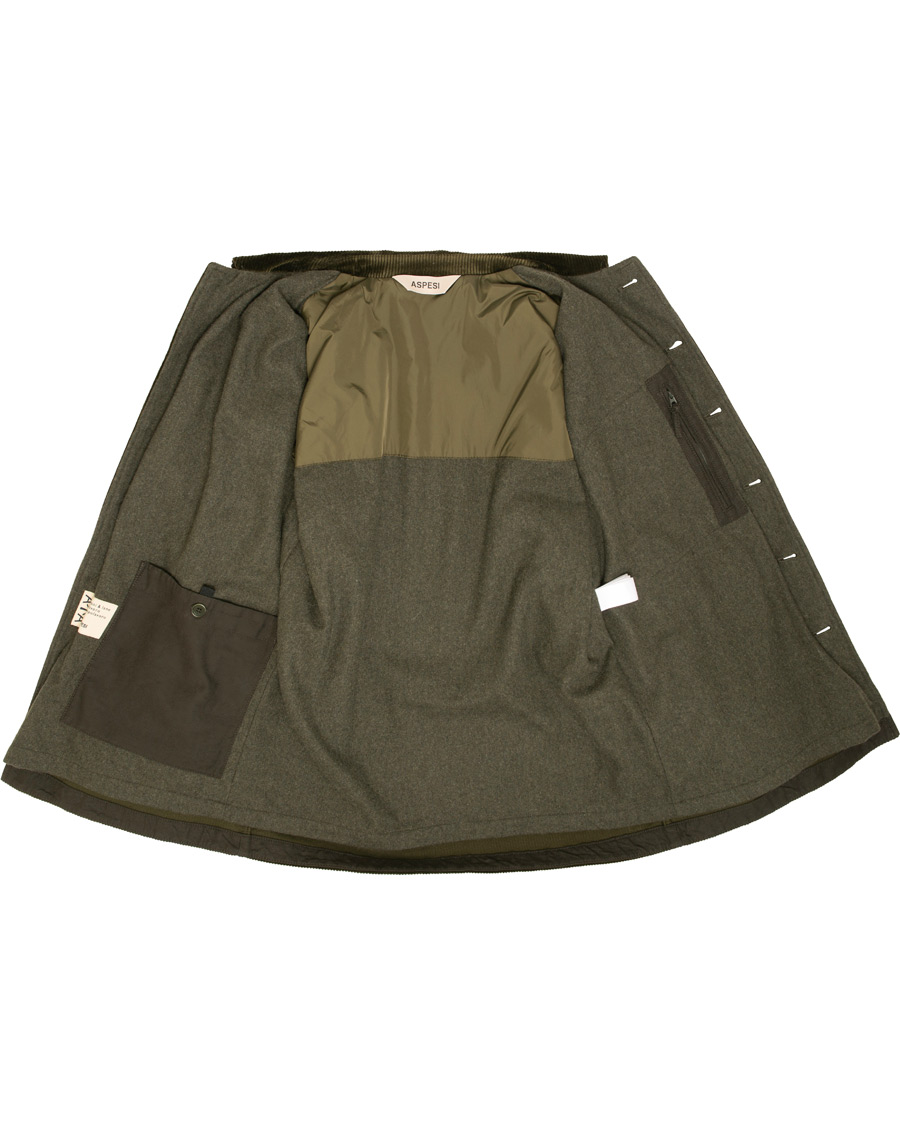 Herre | Jakker | Aspesi | Tigre Heavy Corduroy Workjacket Forest Green