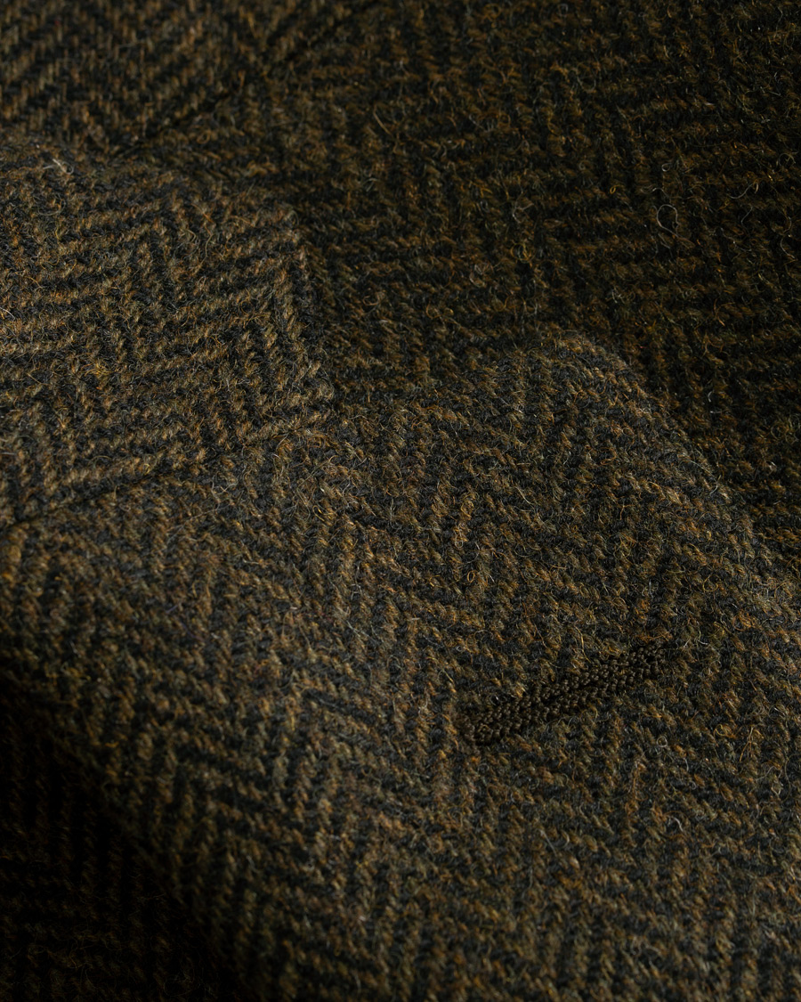 Herre | Dressjakker | The Gigi | Degas Single Breasted Herringbone Tweed Blazer Green