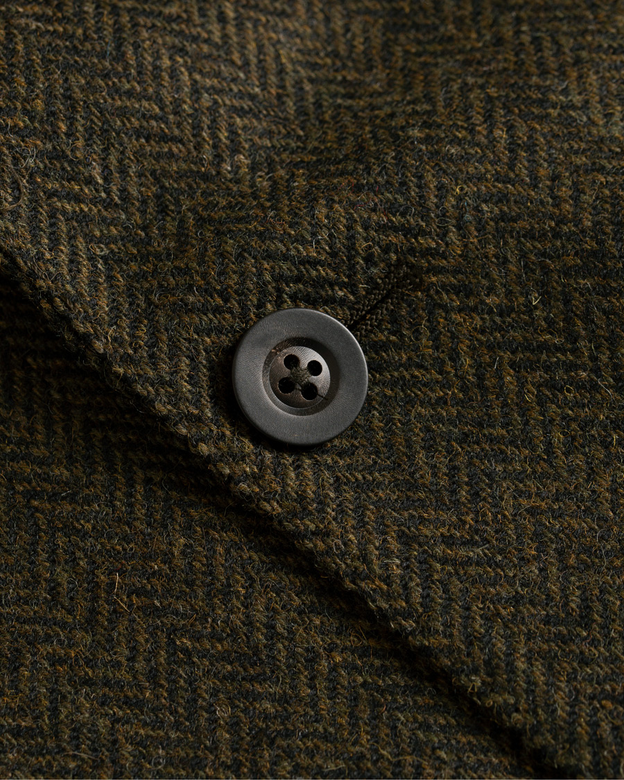 Herre | Dressjakker | The Gigi | Degas Single Breasted Herringbone Tweed Blazer Green