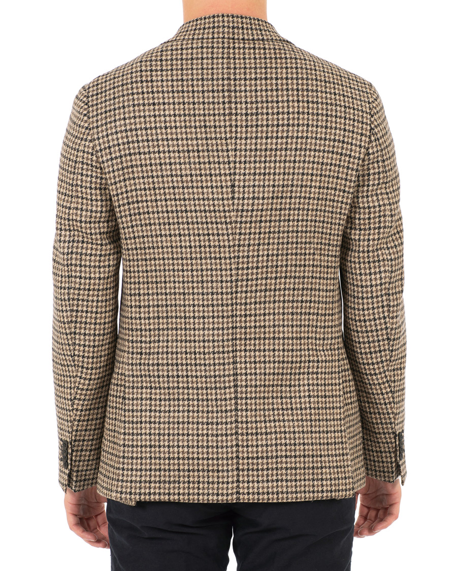 Herre | Dressjakker | The Gigi | Degas Single Breasted Houndstooth Tweed Blazer Brown