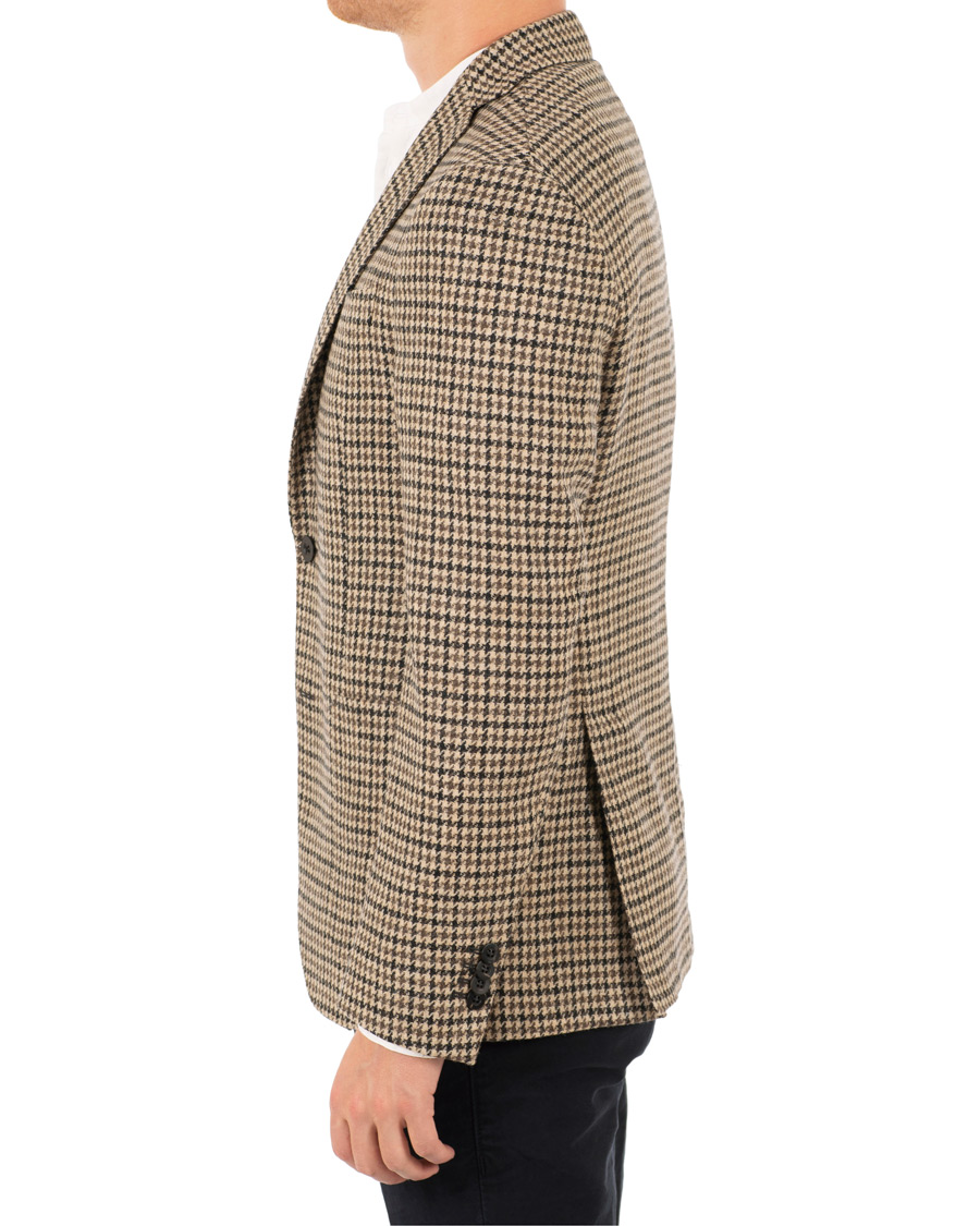 Herre | Dressjakker | The Gigi | Degas Single Breasted Houndstooth Tweed Blazer Brown