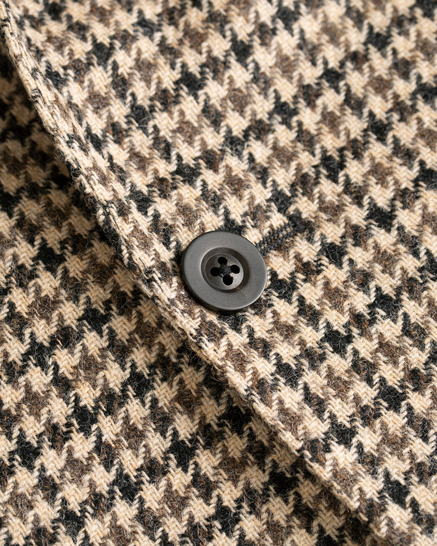 Herre | Dressjakker | The Gigi | Degas Single Breasted Houndstooth Tweed Blazer Brown