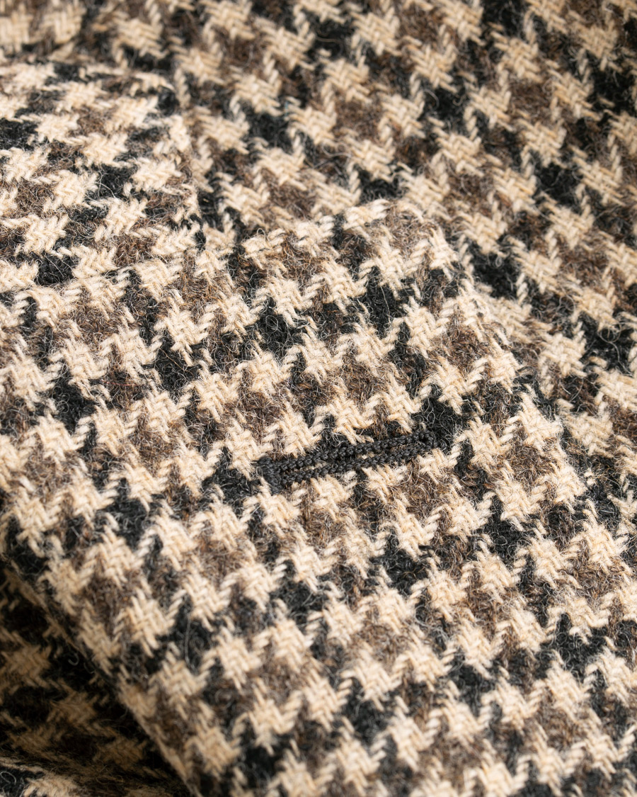 Herre | Dressjakker | The Gigi | Degas Single Breasted Houndstooth Tweed Blazer Brown