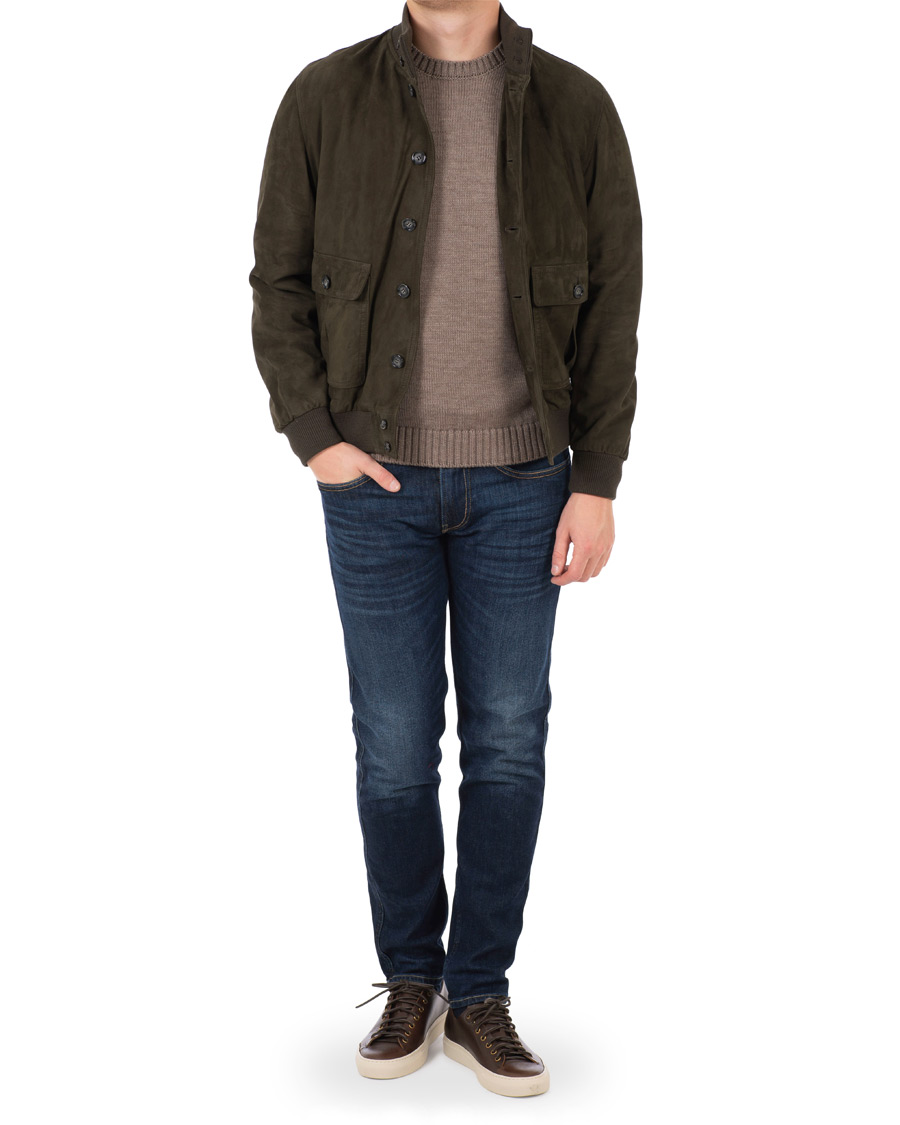 Herre | Jakker | Valstar | Valstarino Suede Jacket Dark Green