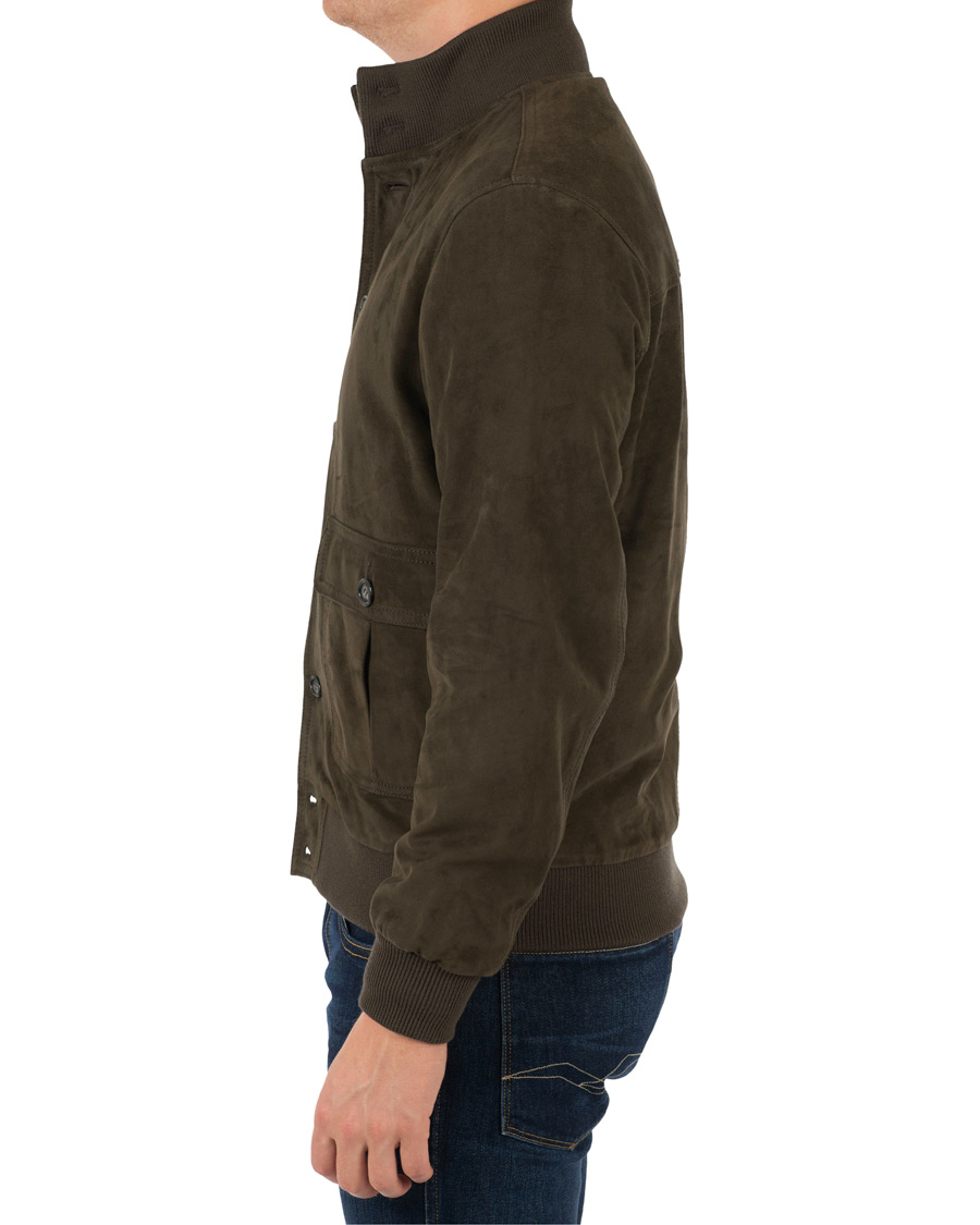 Herre | Jakker | Valstar | Valstarino Suede Jacket Dark Green