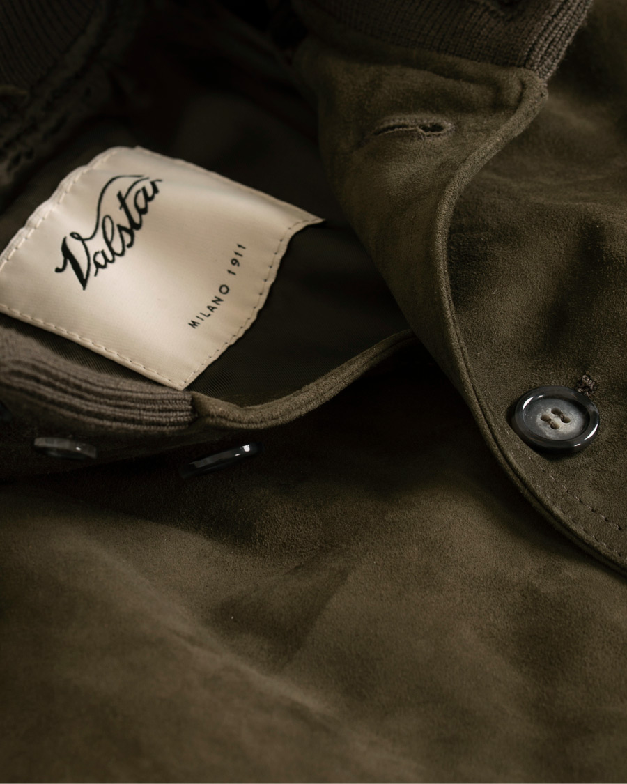Herre | Jakker | Valstar | Valstarino Suede Jacket Dark Green
